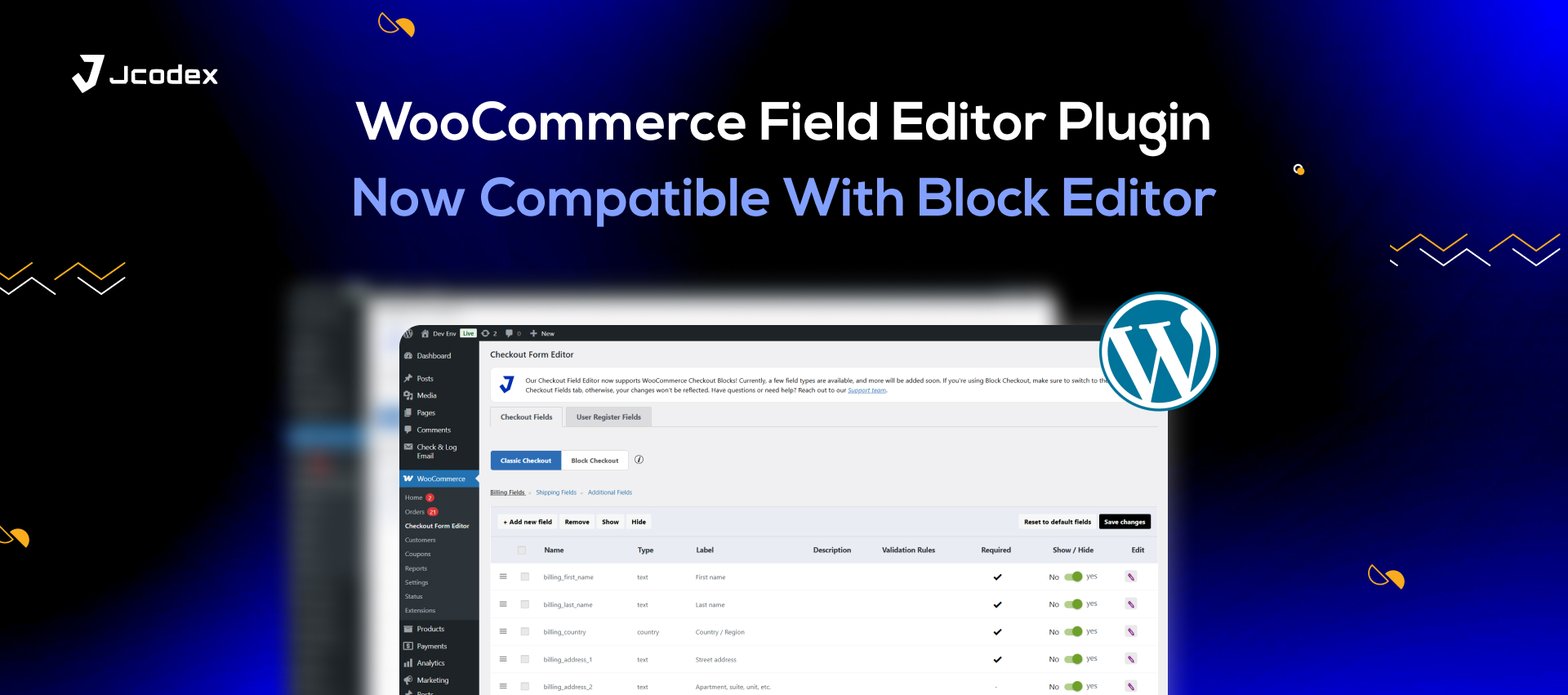 Checkout Field Editor for WooCommerce – Compatible with Block and Classic Checkout